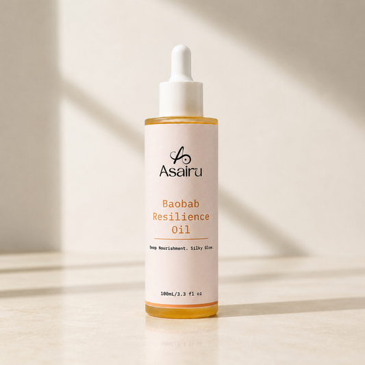 Asairu Baobab Resilience Oil bottle, 100ml cold-pressed facial oil